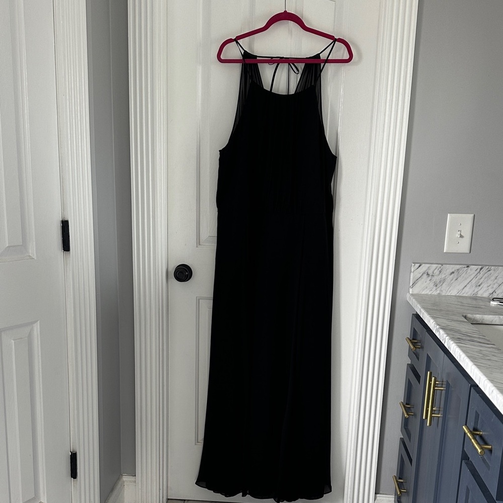 Amsale Classic Black Maxi Dress